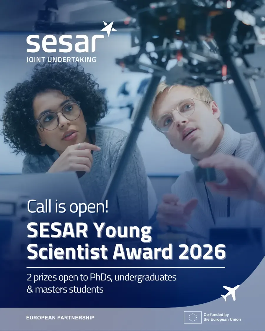 Abren convocatorias para el SESAR Young Scientist Award 2026 en gestión del tráfico aéreo