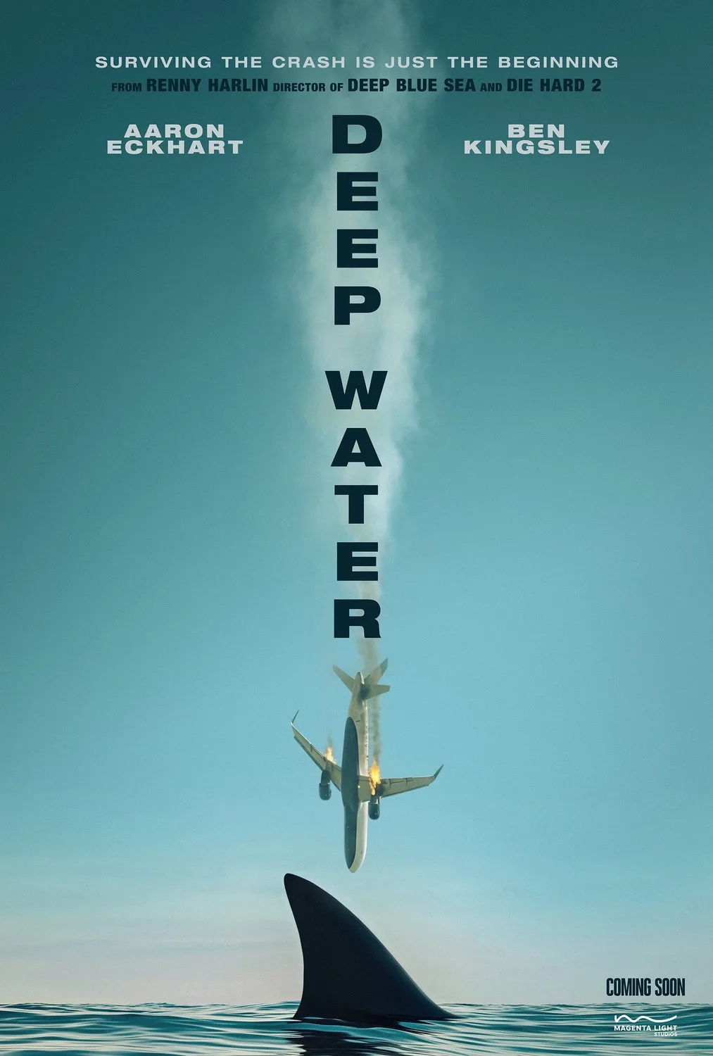 Deep Water combina desastre aéreo y ataque de tiburones en un thriller de supervivencia