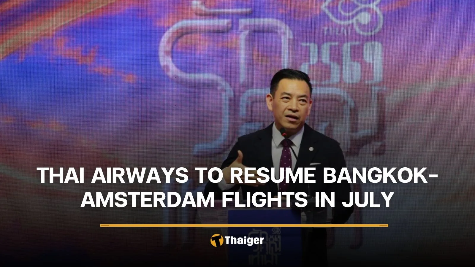 Thai Airways retomará sus vuelos directos entre Bangkok y Ámsterdam en julio