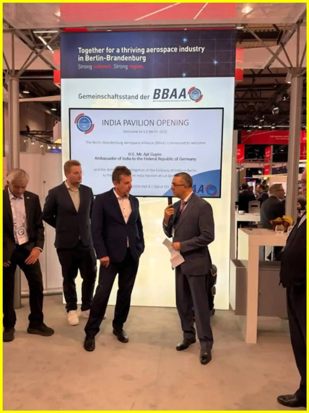 India inaugura su pabellón en la feria aeroespacial ILA de Berlín con fuerte presencia empresarial