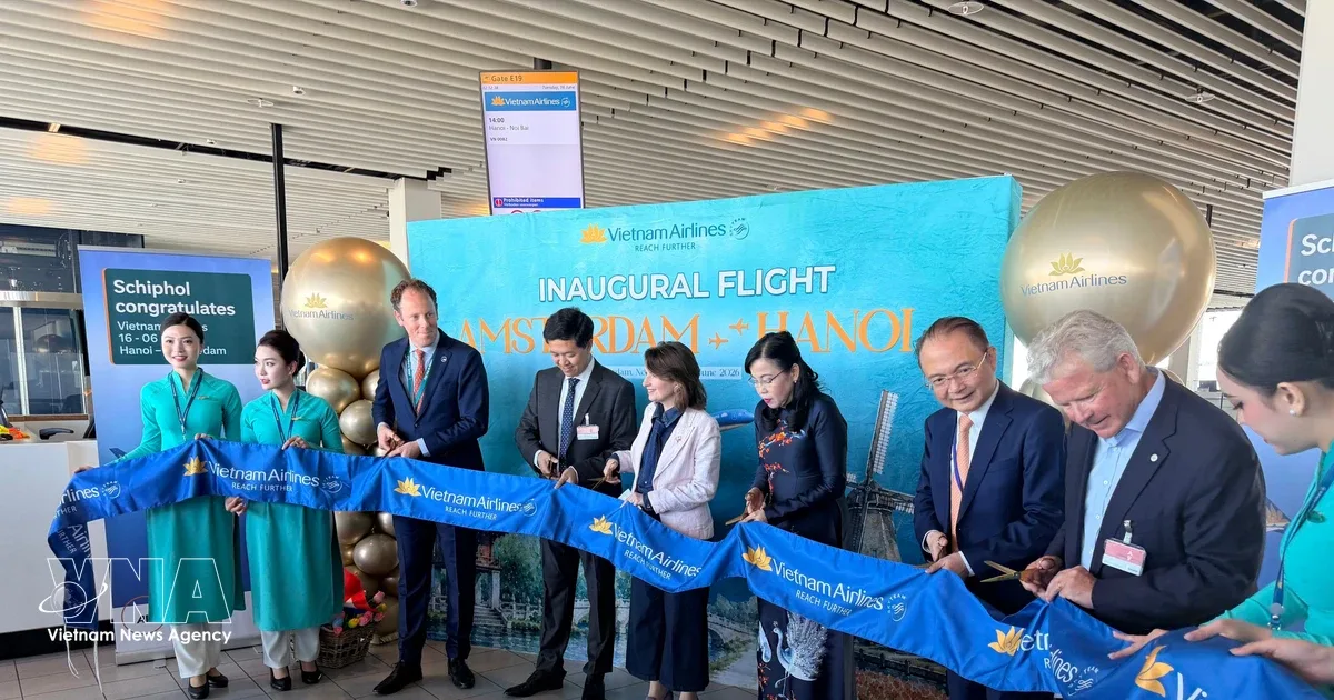 Vietnam Airlines inaugura vuelo directo entre Hanoi y Ámsterdam para fortalecer sus rutas europeas